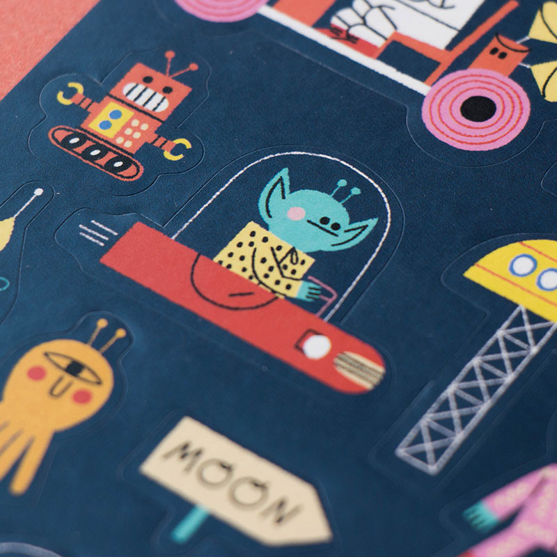 Creative activity with stickers